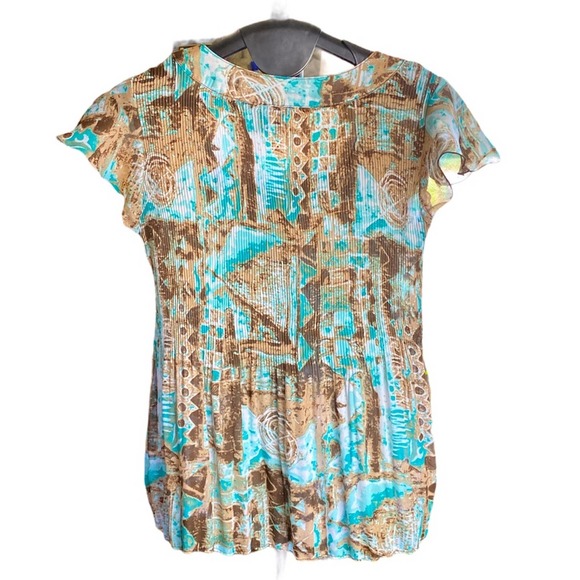 🌻Serenade Ribbed Split Sleeve Blouse Size Small - Picture 6 of 6